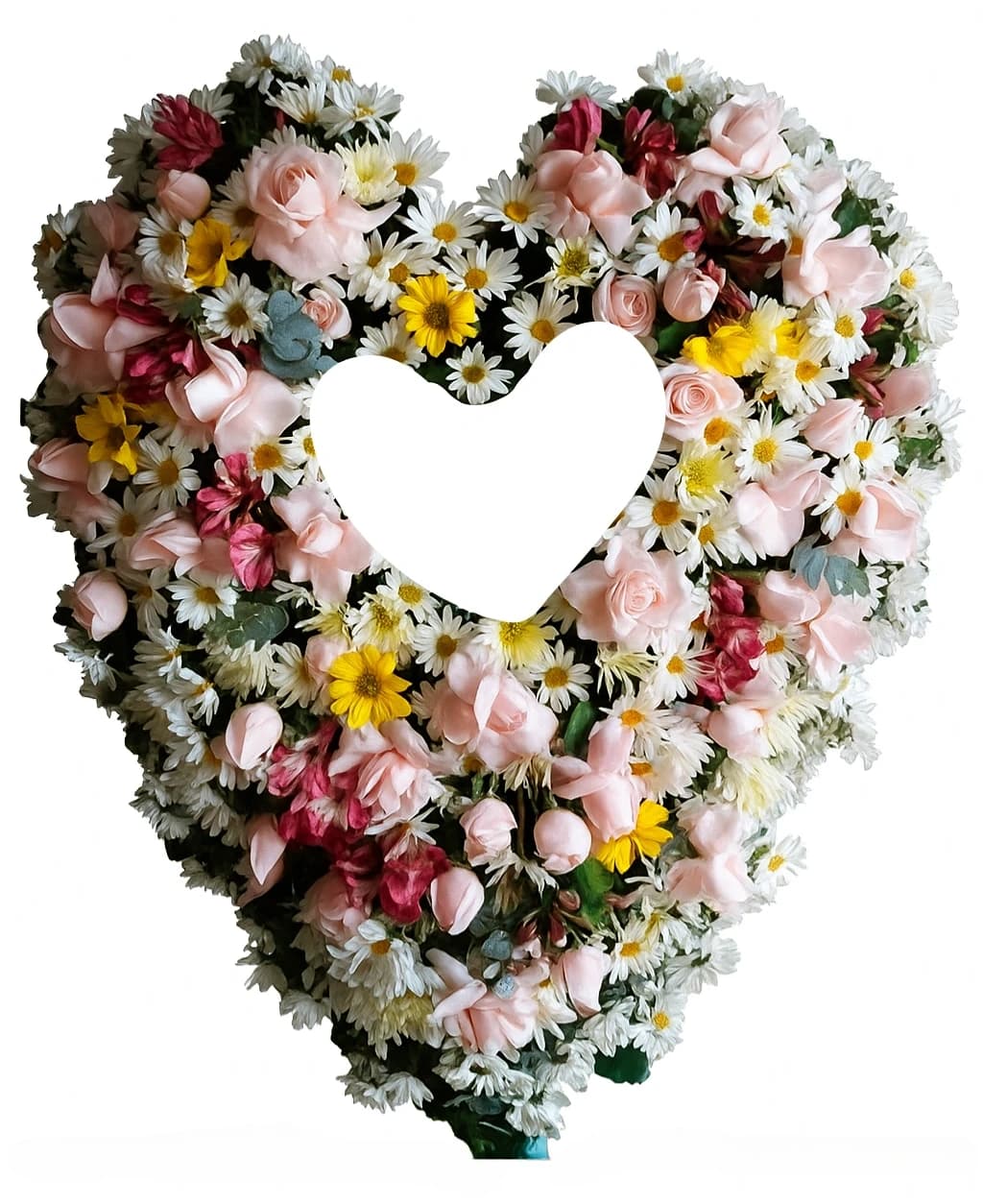 Coroa Mista Lírios, Rosas e Margaridas — coroa de flores para velório em Brasília