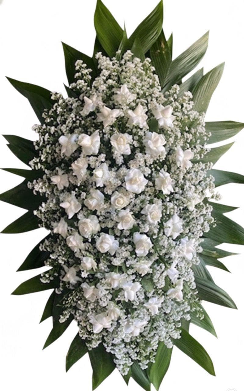 Coroa Rosas Brancas — coroa de flores para velório em Brasília