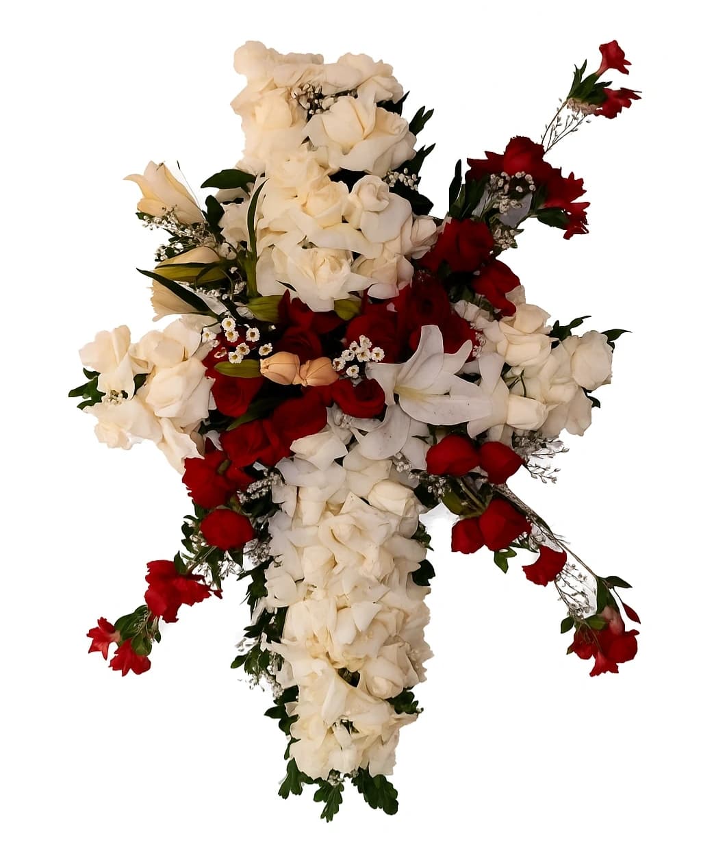 Coroa Rosas, Lírios e Gérberas Amarelas — coroa de flores para velório em Brasília